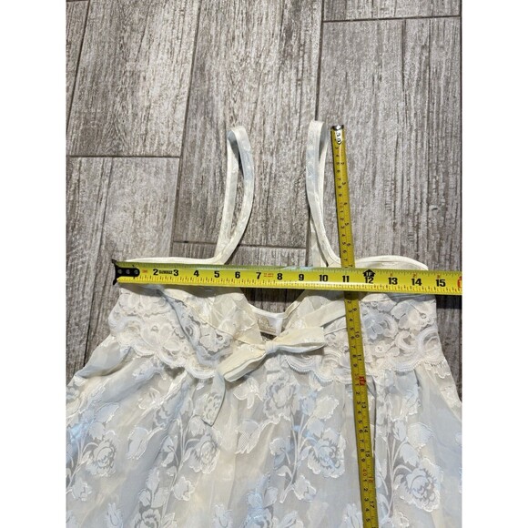 Vintage Cream Lace Slip Dress Lingere - Picture 5 of 7